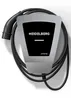 A wall-mounted electric vehicle charging station with its cable coiled around it, presented against a white background. Produktbild-Vorschau