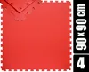 jeu de 4 tapis d'entraînement 90x90x1,2 rouge Voir les images du produit 1