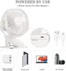 2 STK USB Tischventilator Mini Clip Fan mit Batterie Tisch Produktbild-Vorschau 2