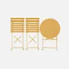 Set tavolo da giardino bistrot pieghevole in acciaio con 2 Anteprima dell’immagine prodotto 3