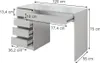 Biurko Vicco Sherry Biały wysoki połysk 55 x 120 cm z Podgląd zdjęcia produktu 2