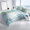 Feinbiber Bettwäsche Set 155x220 cm Streifen Grün Blau Weiß Produktbild-Vorschau 5