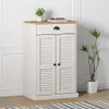 vidaXL Schuhschrank VIGO Weiß 60x35x96 cm Massivholz Kiefer Produktbild-Vorschau 2