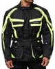 Motorradanzug Herren Set Schwarz Neon Racing Biker Jacke Produktbild-Vorschau 3