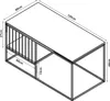 A line drawing diagram of a coffee table with dimensions indicated. Náhľad obrázku produktu
