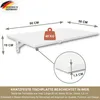 Wandklapptisch 80x50 cm Weiß – Klapptisch, Schreibtisch, Produktbild-Vorschau 4