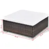 vidaXL 10-tlg. Garten-Lounge-Set mit Auflagen Poly Rattan Produktbild-Vorschau 17