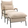 HOMCOM Relaxsessel mit Hocker Sessel mit Verstellbar Produktbild-Vorschau 1