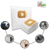A collage of images showing vacuum cleaner bags and their use in different settings. Produktbild-Vorschau