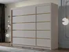 A modern bedroom with a large sliding door wardrobe. Produktbild-Vorschau
