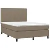 vidaXL Boxspringbett mit Matratze Taupe 140x190 cm Stoff -  Produktbild-Vorschau 8