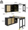 MODFU 360° drehbarer Bartisch mit Stauraum, ausziehbarer Produktbild-Vorschau 8