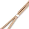 A close-up of a beige cord with a silver clasp. Produktbild-Vorschau
