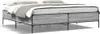 Bettgestell Grau Sonoma 180x200 cm Holzwerkstoff und Metall Produktbild-Vorschau 2