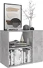 vidaXL Tavolino grigio cemento 60x30x50 cm materiale a base Anteprima dell’immagine prodotto 10