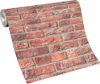 A roll of wallpaper with a brick pattern is shown diagonally against a white background. Produktbild-Vorschau