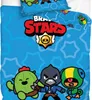 A close-up view of a blue duvet cover with cartoon characters and the 'Brawl Stars' logo. Produktbild-Vorschau