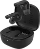 A pair of black wireless earbuds and their charging case. Anteprima dell’immagine prodotto
