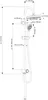 Technical drawing with dimensions of a shower system. Produktbild-Vorschau