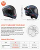 Kask składany VEVOR z podwójną szybką, rozmiar M, kask Podgląd zdjęcia produktu 3