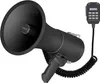 A black megaphone with a detachable microphone is shown against a white background. Anteprima dell’immagine prodotto