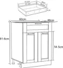 VCM Küchenschrank | Maße ca. H. 82 x B. 60 x. T. 46 cm | Produktbild-Vorschau 7