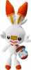 A plush toy of the Pokemon character Scorbunny is shown against a white background. Voir les images du produit