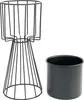 DanDiBo Blumenhocker Metall Schwarz 32 cm Blumenständer Produktbild-Vorschau 3