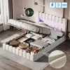 Postel s pružinovou základnou INONEFT, 140x200 cm, s LED Náhled obrázku produktu 3