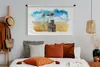 MuchoWow® Wandteppich Wandbehang Vogel - Stange - Strand Produktbild-Vorschau 4