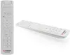 A white remote control is shown from two different angles against a white background. Produktbild-Vorschau