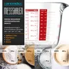 Arendo Messbecher 1 l Glas Messkrug Set mit Deckel, Produktbild-Vorschau 4