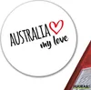 Huuraa Aufkleber Australia my love 10cm rund Sticker Produktbild-Vorschau 2