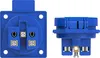 Aardingscontactdoos, inbouwmodel, met klapdeksel, blauw Productafbeelding-voorbeeld 2