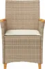 vidaXL Gartenstühle mit Kissen 2 Stk. Beige Poly Rattan Produktbild-Vorschau 5