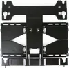 A black metal TV wall mount bracket is shown against a white background. Podgląd zdjęcia produktu