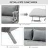 HOMCOM Schlafsofa Zweisitzer mit Bettfunktion, Einzelbett Produktbild-Vorschau 5