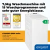 Exquisit Waschmaschine 7,5kg, Toplader, Waschmaschine Produktbild-Vorschau 2