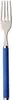 A single fork with a blue handle against a white background. Produktbild-Vorschau