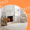 Regał na drewno kominkowe Relaxdays, 2 poziomy, metal, wys. Podgląd zdjęcia produktu 3