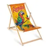 Holz Liegestuhl klappbar „Aloha Papagei“ – Gartenstuhl Produktbild-Vorschau 1