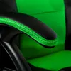 A close-up view of the armrest of a green and black office chair. Produktbild-Vorschau
