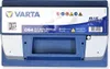 A VARTA Blue Dynamic D54 EFB Autobatterie is shown from the front. Produktbild-Vorschau
