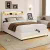 ProximaX Beige Polsterbett 140x200cm mit Schubladen & Produktbild-Vorschau 3