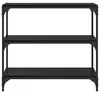 vidaXL Čierna knižnica s dubovým vzhľadom 80 x 33 x 70,5 cm Náhľad obrázku produktu 5