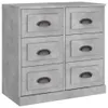 vidaXL Sideboard gris béton 70x35,5x67,5 cm Bois composite Voir les images du produit 2