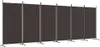 A long, brown, multi-panel screen divider standing on a white background. Produktbild-Vorschau