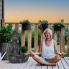 Relaxdays : statue de Bouddha assis, XL 70 cm, statue de Voir les images du produit 3