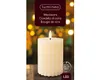 Bougie Led Cire Beige Gaufrée Flamme Vacillante Réaliste - Voir les images du produit 11