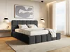 FEDVE Polsterbett Lund aus Bouclé-Stoff 180x200 cm, Schwarz Produktbild-Vorschau 2